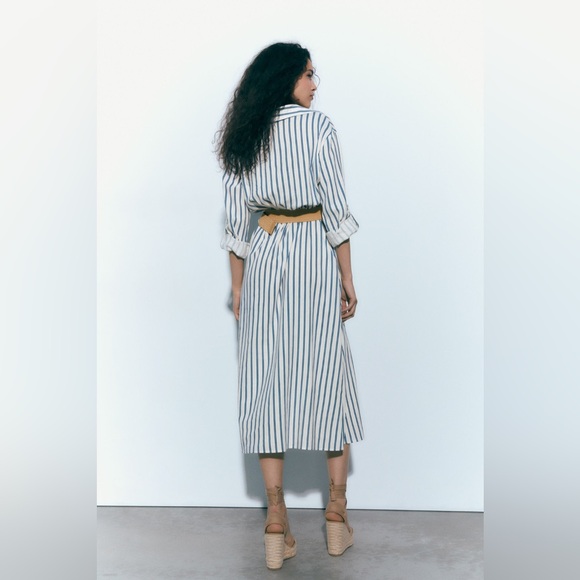 Zara Linen blend belted dress - Picture 4 of 9